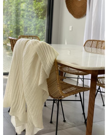 Oversize Knit Scarf Laura - Off White