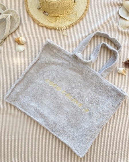 Terry Cloth Bag Christine - Gris Perle