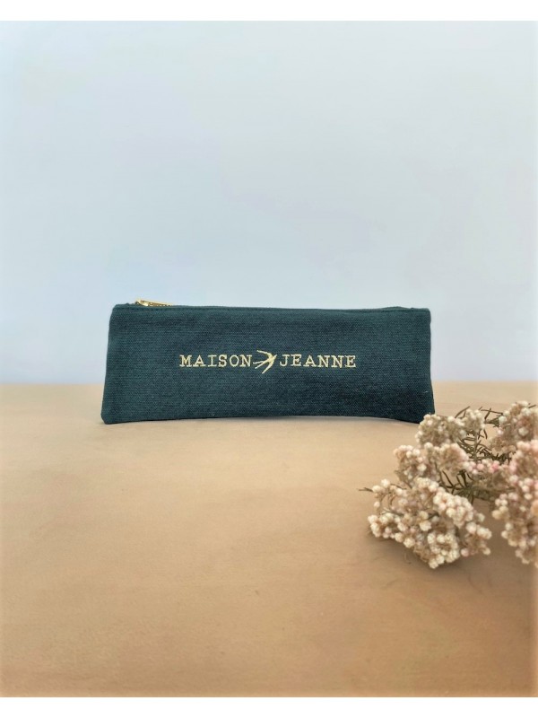 Pencil Case Nat - Pine Green