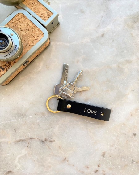 Leather Keychain Emilio - Black