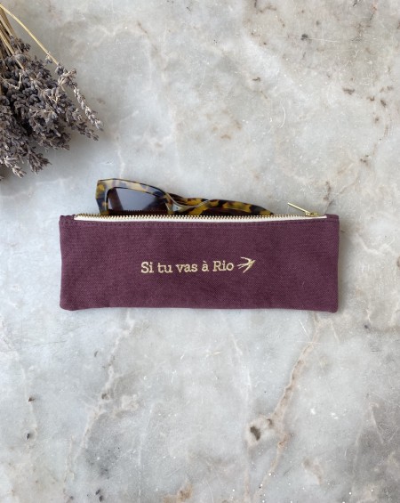 Trousse Scolaire Nat - Prune