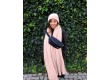 Oversize Knit Scarf Laura - Nude