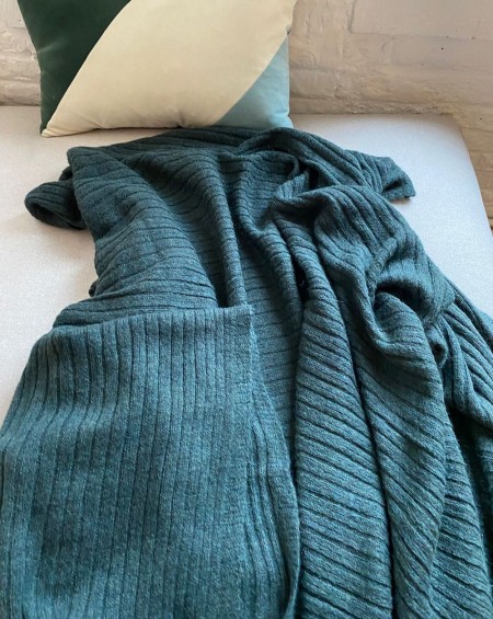 Oversize Knit Scarf Laura - British green