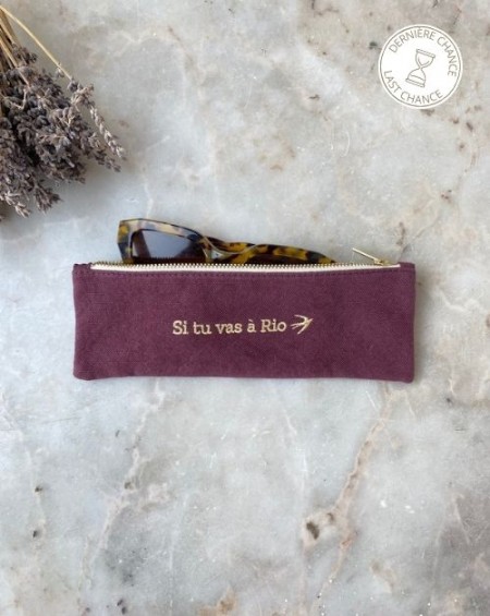 Pencil Case Nat - Plum