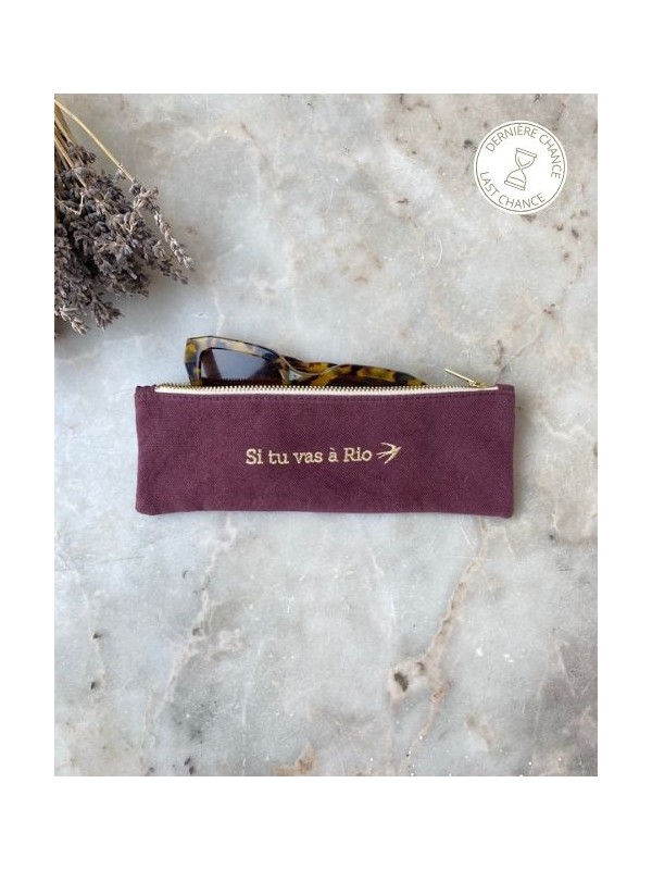 Pencil Case Nat - Plum