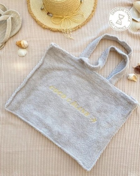 Terry Cloth Bag Christine - Gris Perle
