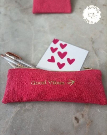 Pencil Case Nat - Rasberry