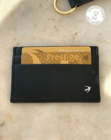 Leather Cardholder Olivier - Black