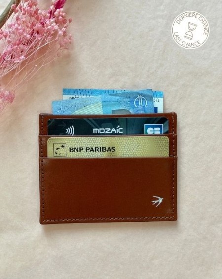 Porte-Carte en cuir Olivier - Cognac