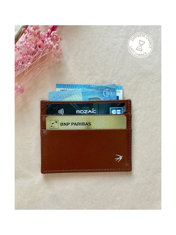Porte-Carte en cuir Olivier - Cognac