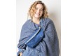 Oversize Knit Scarf Laura - Slate Blue