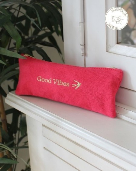 Pencil Case Nat - Rasberry