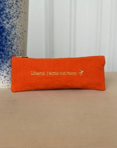 Pencil Case Nat - Tangerine