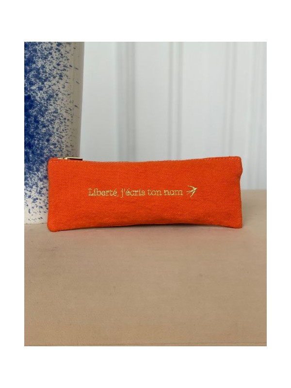 Pencil Case Nat - Tangerine