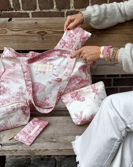 Toiletry bag Sonia - Jouy rose