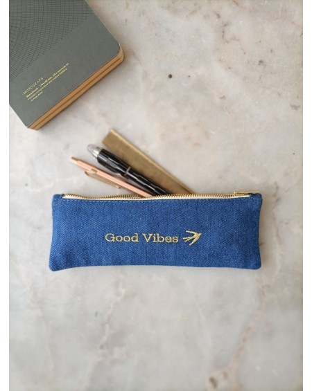 Pencil Case Nat - Denim