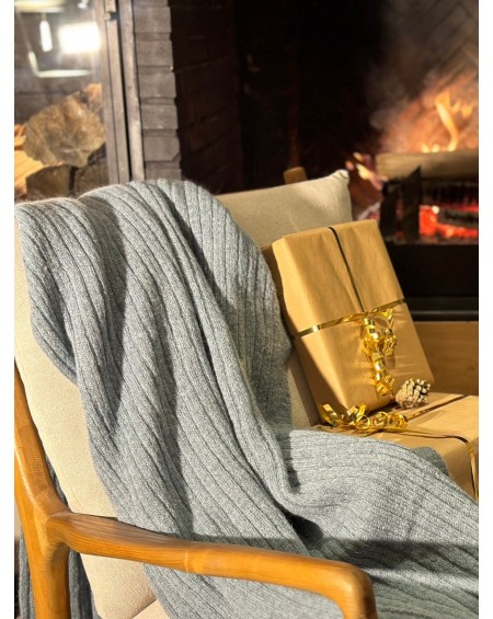 Oversize knit Scarf Laura - denim