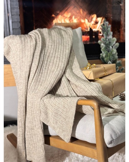 Oversize Knit Scarf Laura - Camel
