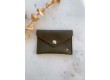 Leather Snap Wallet Suzanne - olive green