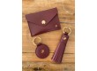 Leather keychain Tiago - Bordeaux