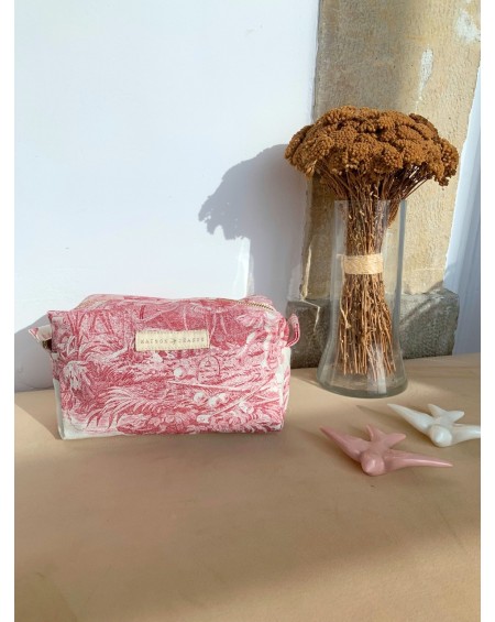 Pouch Cube Lison Pink Jouy